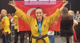 Ordulu 74 yaşındaki milli tekvandocu Avrupa Poomsae Şampiyonası'nda üçüncü oldu
